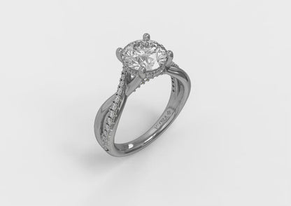 Entwined Hidden Halo Engagement Ring