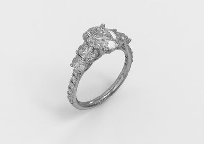 Quintet Oval Engagement Ring