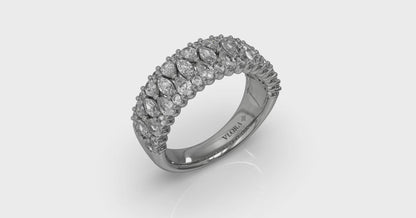 Pear, Round and Marquis Diamond Ring