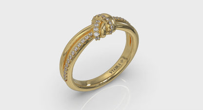 Pavé Diamond Knot Ring
