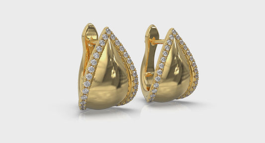 Diamond Trinity Huggie Earrings