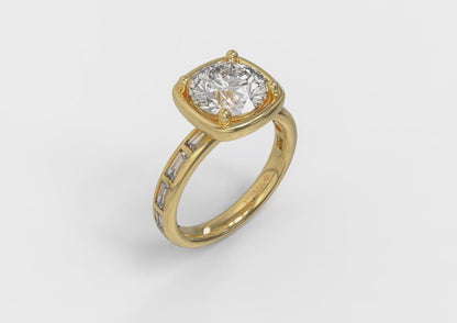 Matching Band for Art Deco Baguette Channel Engagement Ring