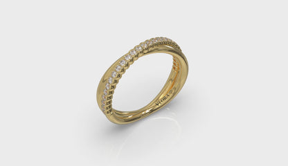 Slim Crossed Stackable Band