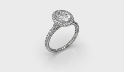 Regal Halo Oval Engagement Ring