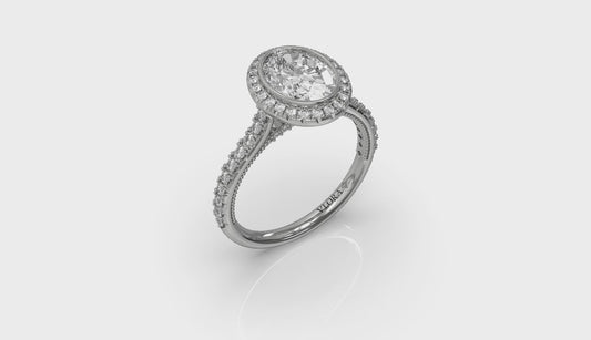 Regal Halo Oval Engagement Ring