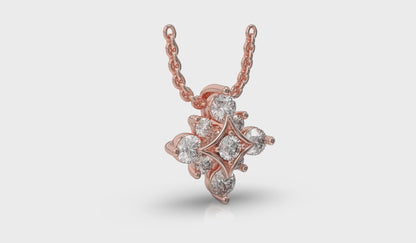 Floating Diamond Star Pendant Necklace