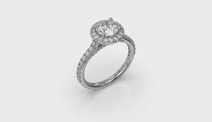 Classic Round Halo Engagement Ring
